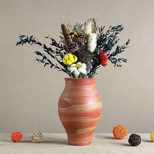 北美冬青花瓶陶艺摆件花器禅意插花干花水培装饰陶瓷梅瓶古典花瓶