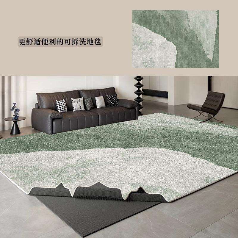 北欧风家用客厅地毯多尼尔沙发茶几地毯防滑耐脏毯方便可拆洗地毯