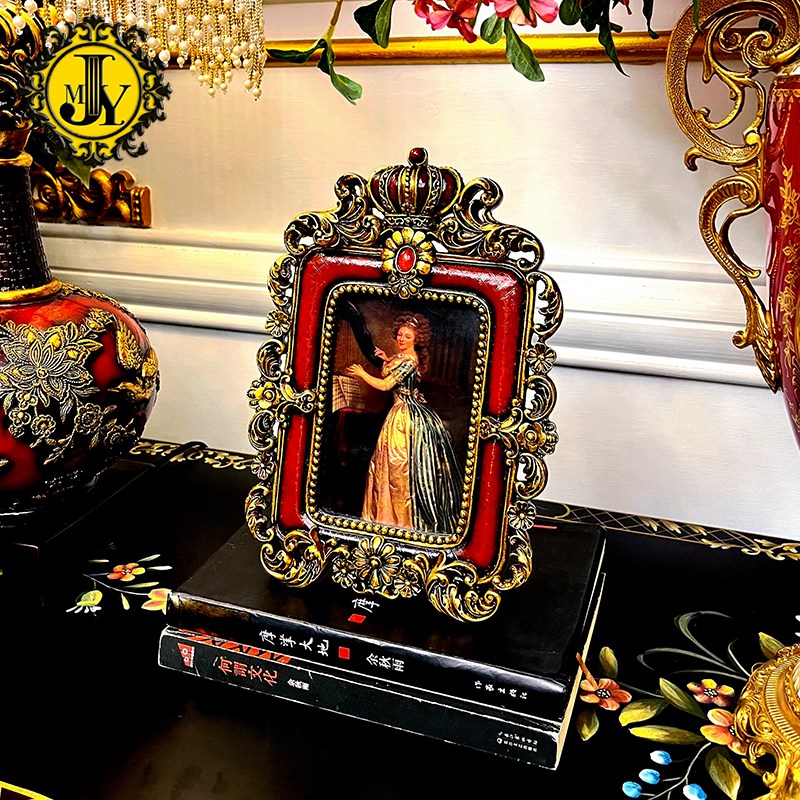 极繁手工 美式别墅高档精致桌面摆件法式客厅欧式中古风奢华装饰