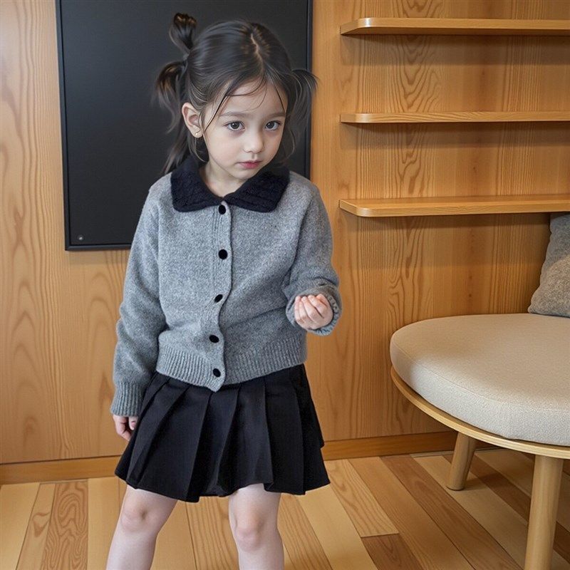 女童秋装外套2025新款儿童上衣春秋款学院风洋气女宝针织开衫毛衣,童装/婴儿装/亲子装,毛衣/针织衫,淘宝优惠券,粉丝福利购,淘宝优惠卷
