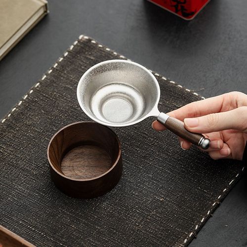 纯钛茶漏茶滤茶叶过滤网超细高档千孔一体茶隔功夫茶具茶道零配