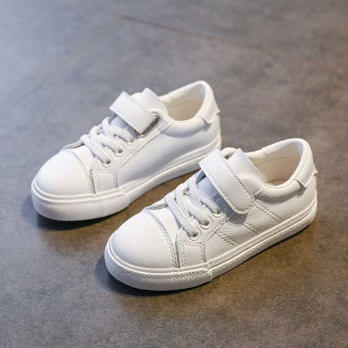 儿童板鞋男童休闲白色板鞋2024春季女童小白鞋百搭小学生运动球鞋