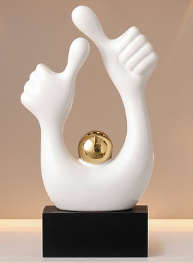 创意电视酒柜餐边柜摆件轻奢高档高级感桌面装饰品《为你点赞》