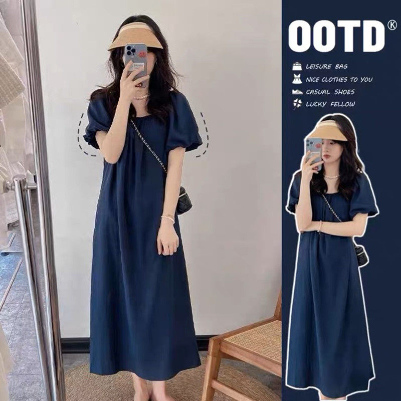 孕妇装夏装短袖连衣裙女2023新款韩版中长款夏季洋气辣妈过膝长裙,孕妇装/孕产妇用品/营养,连衣裙,淘宝优惠券,粉丝福利购,淘宝优惠卷