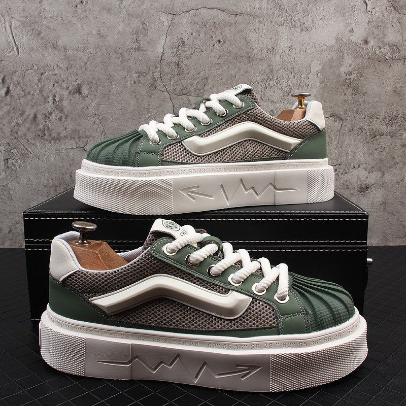 白色休闲鞋男士夏季透气网面小白鞋2024老爹鞋厚底男款内增高板鞋,流行男鞋,网面鞋,淘宝优惠券,粉丝福利购,淘宝优惠卷