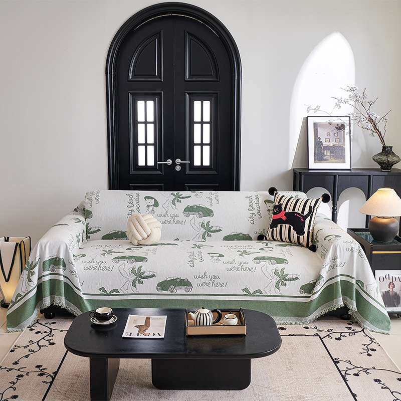 夏日风情沙发巾全盖雪尼尔沙发盖布毯套罩防猫抓沙发套罩坐垫毯子