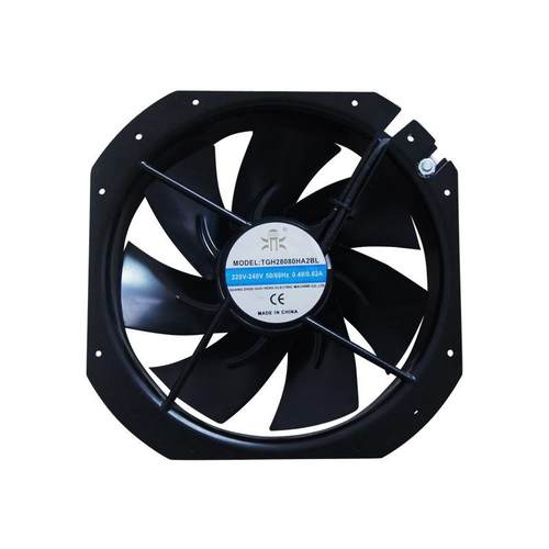 28cm耐高温风机 28080 机柜工业风扇 220V 金属铁扇叶风机