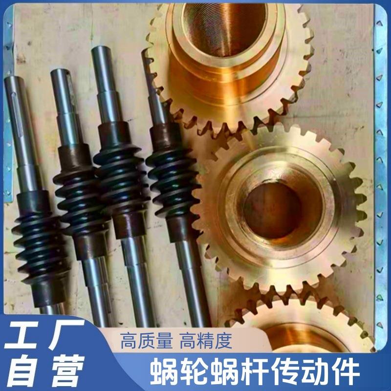 工厂加工锡青铜涡轮非标45钢多头蜗杆高温淬火处理数控机械传动件