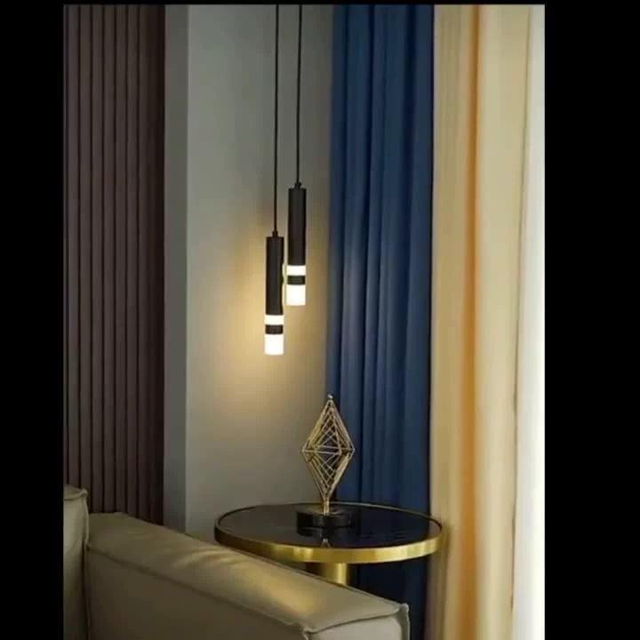 北欧轻奢羽毛吊灯吧台长岛台前台吊灯亚克力LED灯创意天使翅膀餐