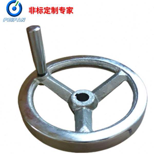 电镀铁手轮B/T7273.3-94铸铁手轮28*320喷砂镀铬 铁圆轮缘手轮