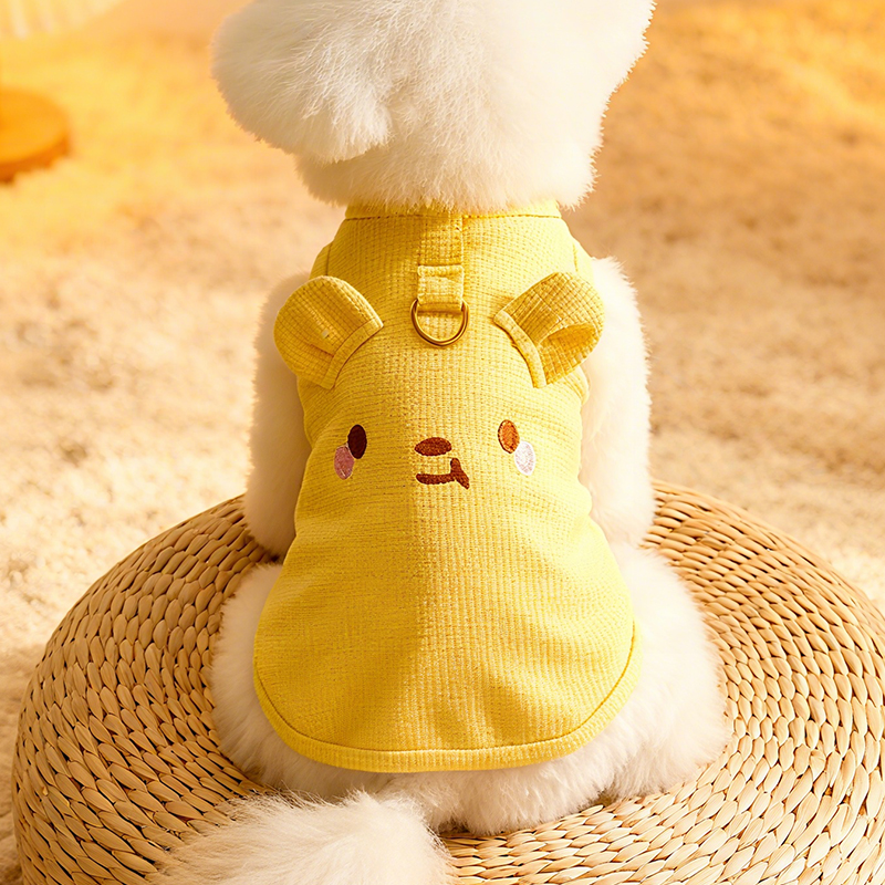 2025新款狗狗衣服秋冬小型犬雪纳瑞泰迪比熊秋天德绒条纹两脚卫衣