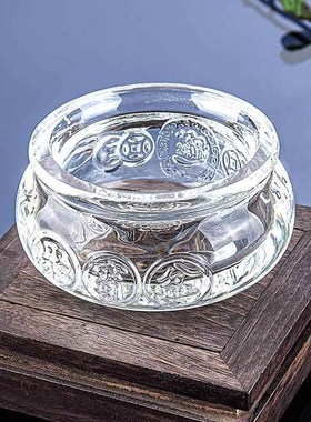 水晶聚宝盆摆件大中小号招财z元宝黄水晶球客厅办公室装饰品