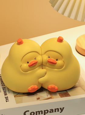 永不分梨b抱抱鸭书挡治愈系小摆件办公桌面装饰品情侣女生生日礼