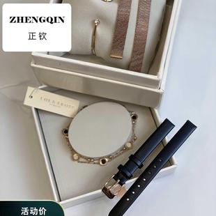 手表配件适用lolarose表带真牛皮罗拉同款米兰钢带小绿表带小棕表