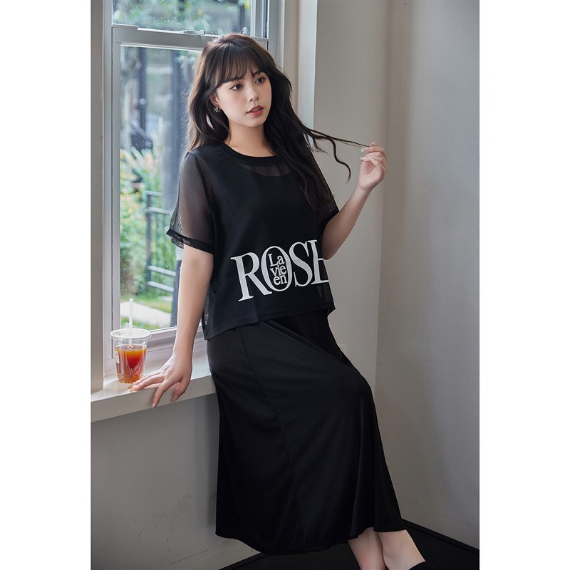 大码女装胖mm夏装新品防晒网纱T恤印花显瘦气质吊带连衣裙套装