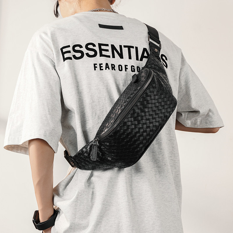 2023新款手工编织胸包大容量腰包 韩版男包休闲时尚单肩包斜挎包,箱包皮具/热销女包/男包,胸包,淘宝优惠券,粉丝福利购,淘宝优惠卷