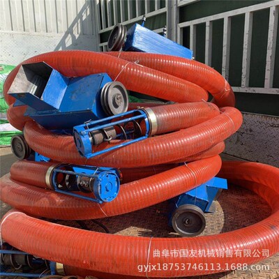 4寸软管粮食装车吸粮机 移动式自动上料抽粮机 加厚软管吸粮机