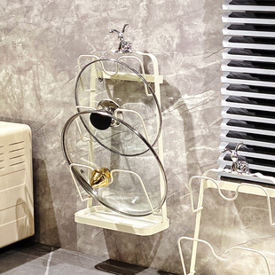 壁挂式厨房锅盖架多功能案板菜板砧板放锅盖多层置物收纳架免钉胶