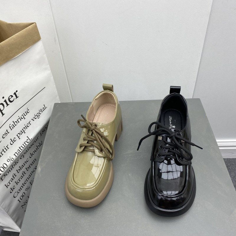 工厂断码处理秋季新款真皮女鞋英伦风时尚圆头深口复古中跟小皮鞋,女鞋,深口单鞋,淘宝优惠券,粉丝福利购,淘宝优惠卷