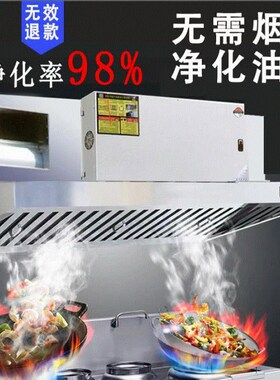 商用油烟罩饭店专用排烟机系统功率厨房油烟净化一体机