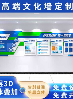 企业文化墙定制创意3d立体墙贴亚克力公告栏展示墙办公室团队风采