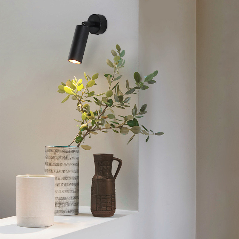 明装射灯可调角度吸顶式家用客厅背景墙卧室床头餐厅服装店墙壁灯