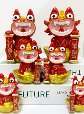 云南瓦猫摆件办公室玄关车载装饰文创云南旅游纪念品瓦猫伴手礼物