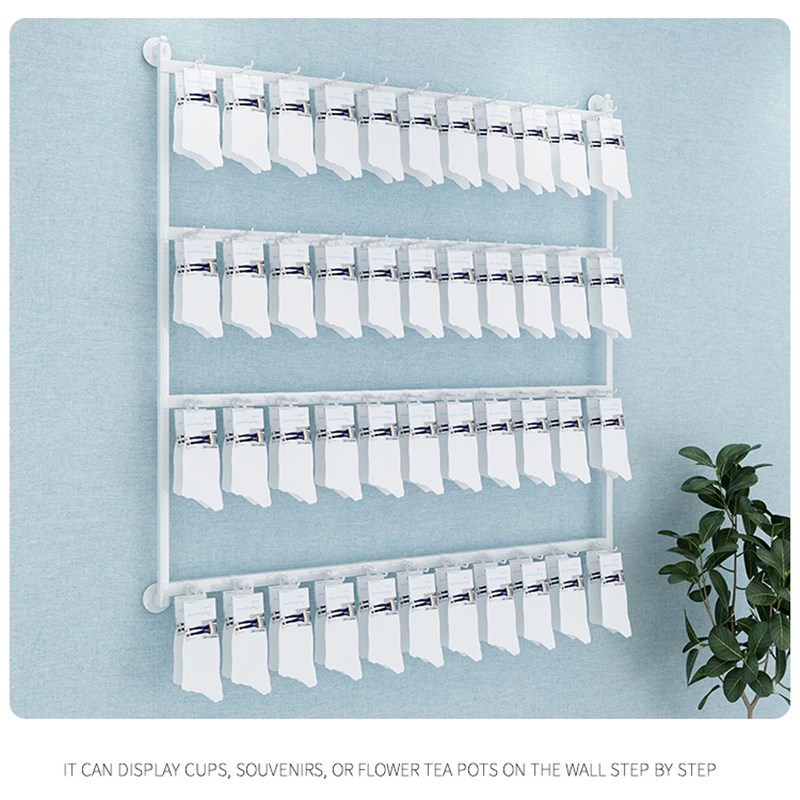 袜子耳环挂架饰品手机壳展示架小商品上墙架带钩架黑色金属收纳架