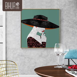 现代简约客厅装饰画走廊过道壁画酒店挂画艺术长廊墙画优雅女郎