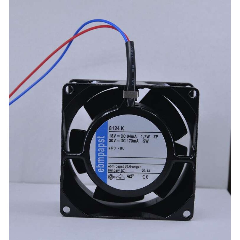 德国PAPST TYP 8124/8124G/8124K 18-30V 24V 8CM全金属直流风机