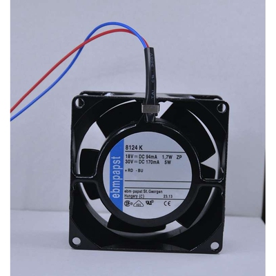 德国PAPST TYP 8124/8124G/8124K 18-30V 24V 8CM全金属直流风机