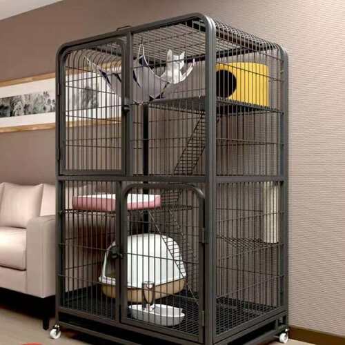 猫笼猫厕一体猫笼子三层超大大号猫舍猫屋家用室内两层豪华猫别墅