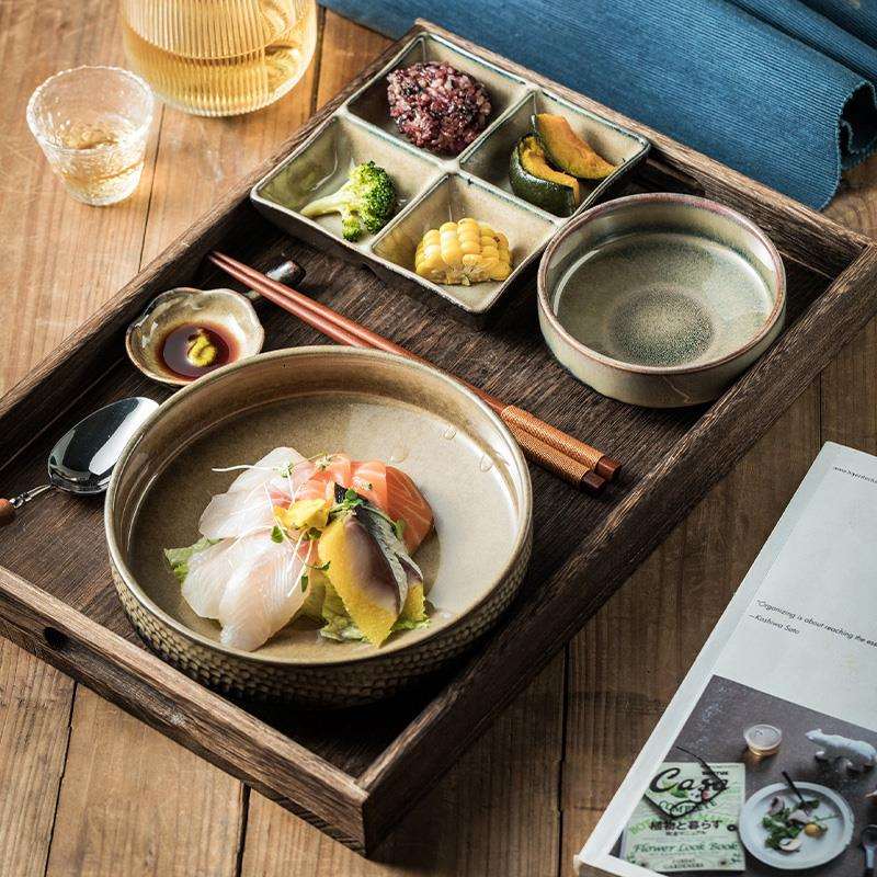 一人食餐具仪式感分格餐盘套装早餐盘子日式碗碟托盘套餐