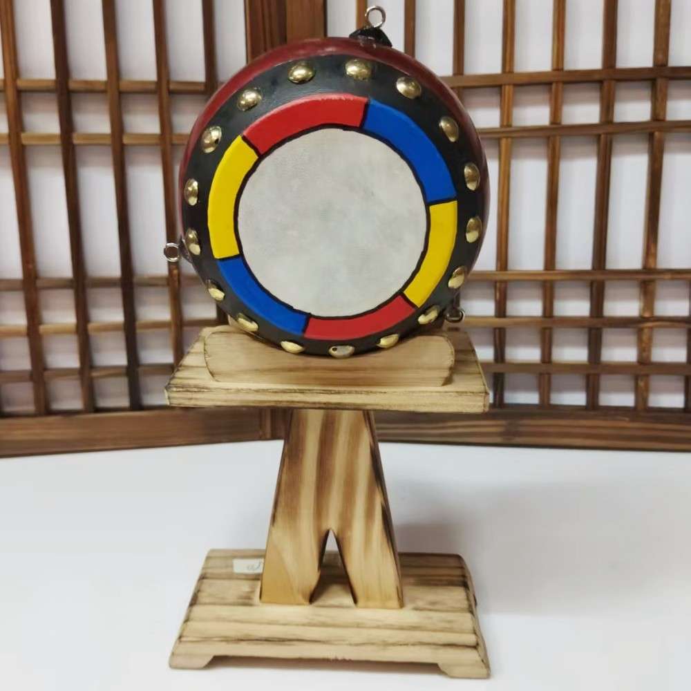 韩式创意木架长鼓木架圆鼓桌面摆件/古典朝鲜族风格工艺品桌摆