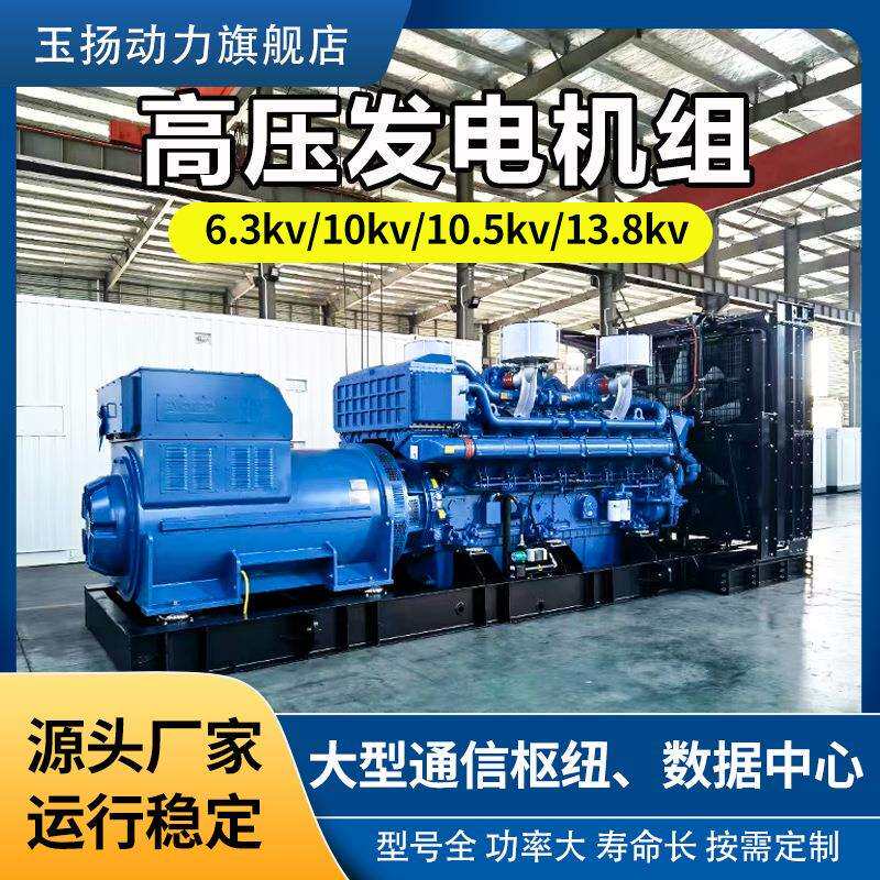 潍柴系列1000kW高压发电机组6.3kV数据中心专用高压柴油发电机