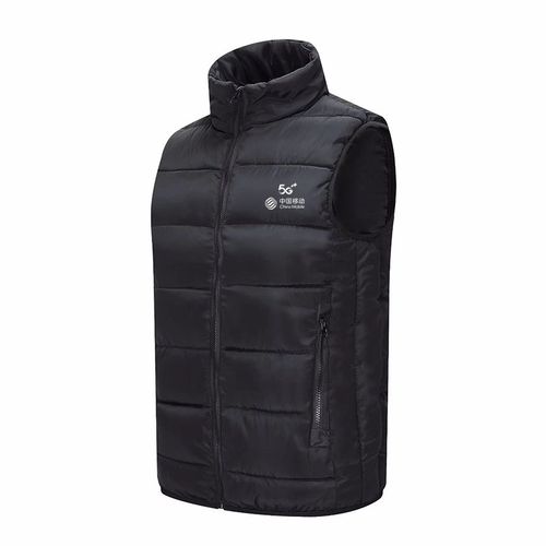 移动电信5G羽绒棉马甲工作服定制logo印字秋冬季男女保暖坎肩背心