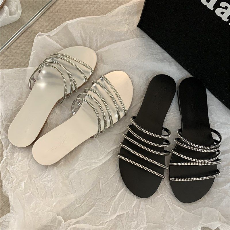 平底一字凉拖鞋女鞋子夏季外穿2024年新款软底仙女风时尚气质凉鞋,女鞋,一字拖,淘宝优惠券,粉丝福利购,淘宝优惠卷