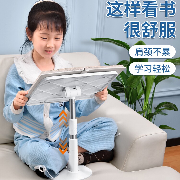 床上迷你小桌子阅读架儿童学习用的书桌多功能可调节折叠升降便携图片