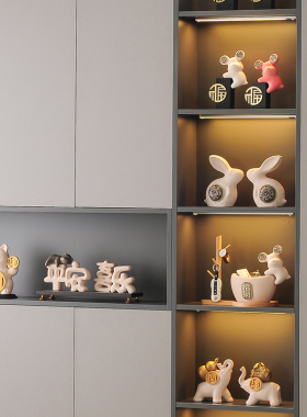 高档新中式酒柜装饰品摆件客厅家居玄关电视柜办公室桌面工艺品