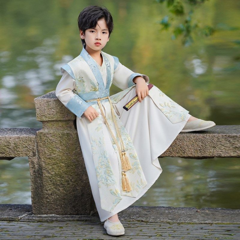 男童汉服春秋中国风侠客古装国学服男孩帅气少爷服演出服儿童唐装