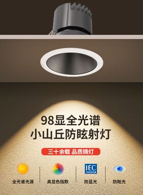 迴龙澳浦射灯嵌入式山丘客厅家用无主灯智能led筒灯深杯防眩焰光