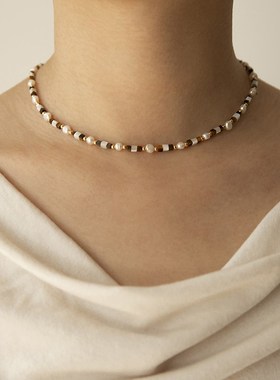 叙光法式小众设计高级感天然珍珠项链女气质锁骨链冷淡风优雅颈链