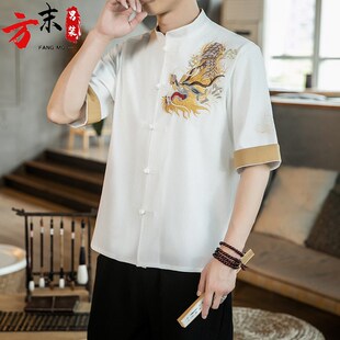 高档餐饮酒店厨师工作服男短袖餐厅饭店后厨房厨师长大码夏季衬衫