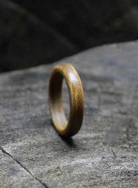 【浔系列青】木戒指黑檀手工古风刻字小众简约男女情侣汉服文艺