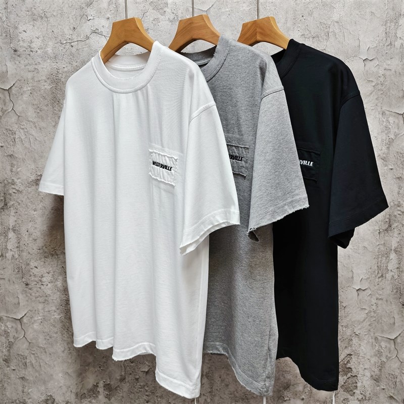 韩流休闲贴补绣标吃纯棉短袖T恤男夏季宽松阔版情侣半袖打底上衣