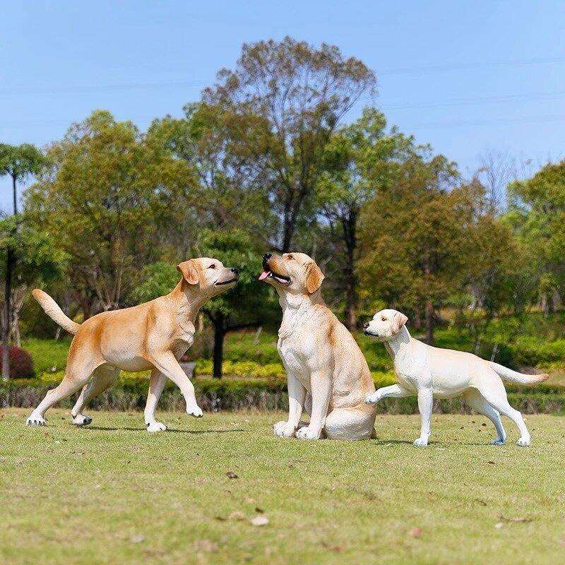仿真狗雕塑玻璃钢拉布拉多犬动物户外花园庭院家居狼狗摆件装饰品