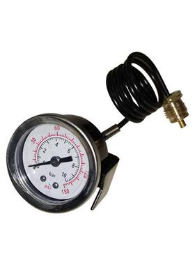 供应清洗机耐温压力表毛细管表蒸汽开水器Y40Z 10BAR G1/4厂直供