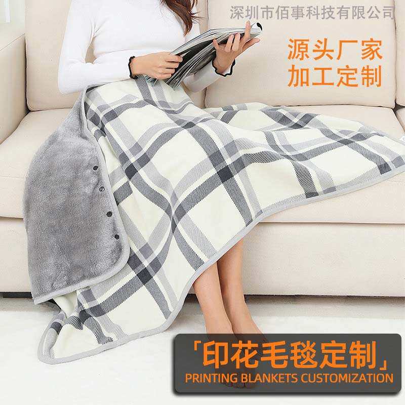 新款电热披毯碳纤维石墨烯电热毯电褥子双人双控制器家用电热毯