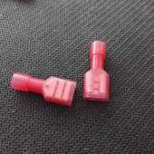 MDFN1.25 250插片公母对接红色一平方6.3冷压端子