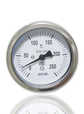 供应双金属温度计全钢温度表WSS-301250°C杆长70MM粗6MM轴向